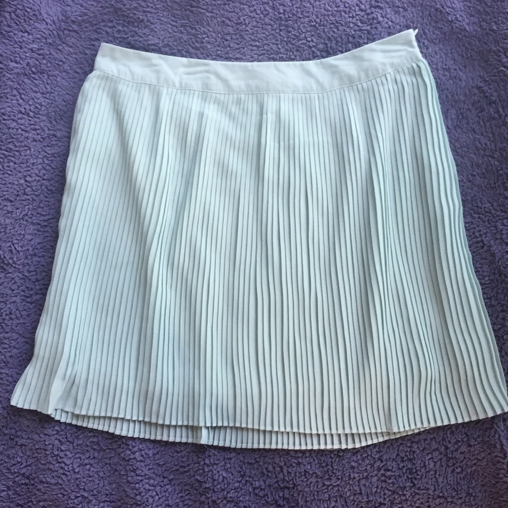 Eggshell Blue Pleated Skirt